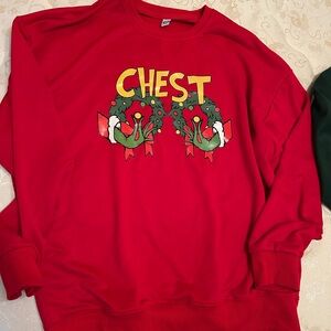 Red Grinch Holiday Women’s Sweatshirt